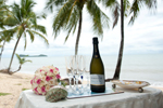 clifton beach wedding table setting